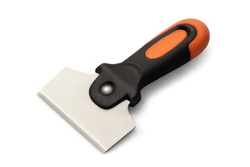Obraz premium Hand tool scraper with orange handle for renovation work