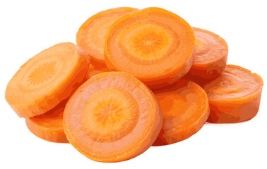 Carrot Slices on white