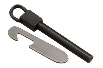 Ferro rod fire starter with striker tool