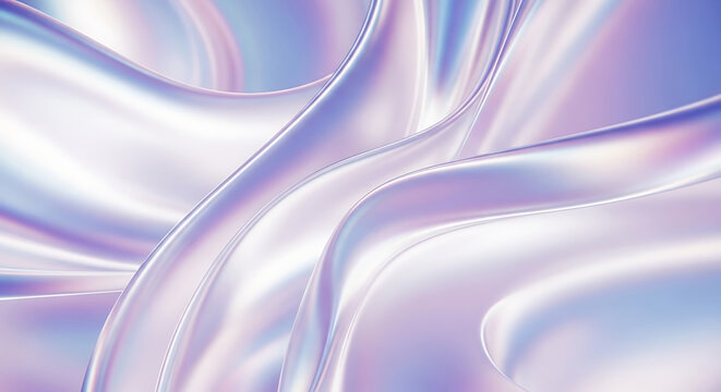Iridescent Fluid Swirls With Purple and Blue Hues abstract - Powered by Adobe