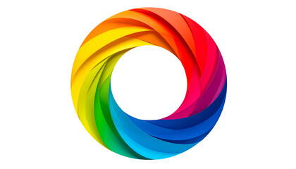 Obraz premium Colorful swirling vortex of blended hues, resembling a camera lens aperture