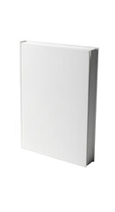 Realistic blank book mockup isolated white cover design on transparent background