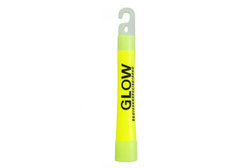 Yellow glow stick showing chemical light and party concept