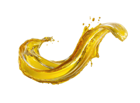 Amber liquid splash, dynamic curves