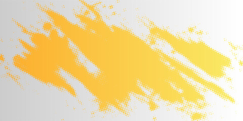 Yellow halftone pattern. Retro comic gradient background. Bright orange pixelated dotted texture overlay.