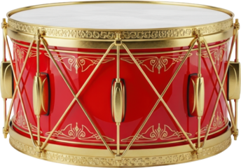 Wide Red Snare Drum