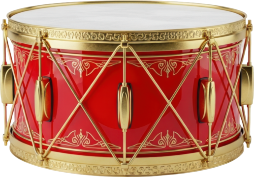 Wide Red Snare Drum