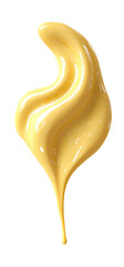 Swirled yellowish cream drop