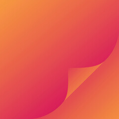 Art & Illustration A vibrant abstract background featuring a smooth curled page corner effect with a warm orange-to-red gradient. The soft curves, glossy highlights, and minimal modern style created