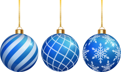 Blue holiday bauble decoration PNG transparent