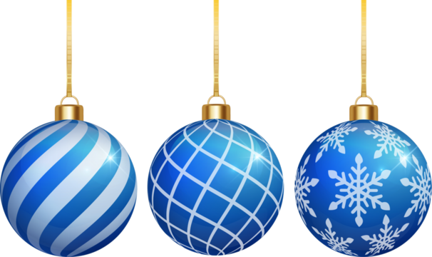 Blue holiday bauble decoration PNG transparent