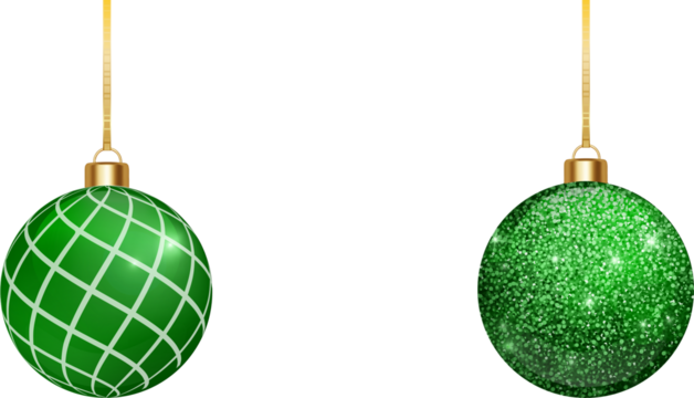 Green holiday bauble decoration PNG transparent  - Powered by Adobe