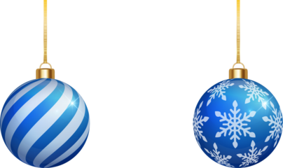 Blue holiday bauble decoration PNG transparent