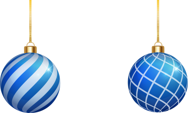 Blue holiday bauble decoration PNG transparent