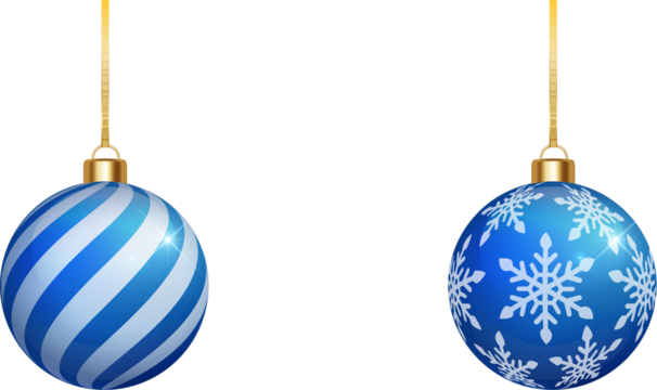 Blue holiday bauble decoration PNG transparent - Powered by Adobe