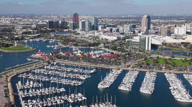 aerial view of Long Beach