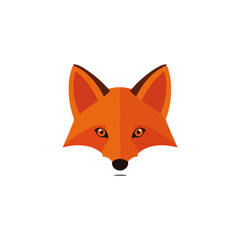 Obraz premium Geometric Fox Face Icon for Branding and Design