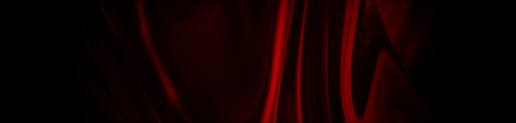 Fototapeta premium Red, blue and orange liquid metal abstract background with elongated format and noise texture. Modern Liquid Gradient Metal Design. Vibrant Liquid Abstract Background.