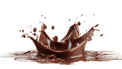 Chocolate splash; crown shape