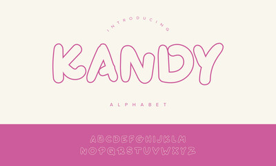 Kandy Sweet Bubble Outline Font