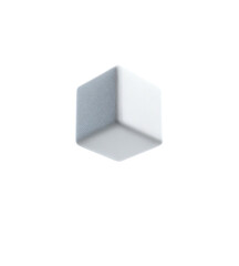 Isomeric view of a simple, white, shaded box corner