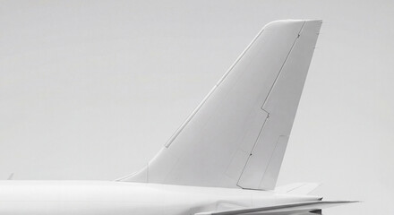 Aircraft Tail Fin Minimalist Blank Mockup