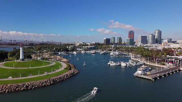 aerial view of Long Beach