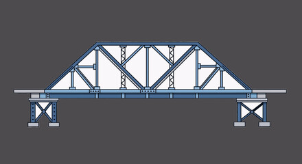Bridge Construction Diagram Civil Engineering Vector
