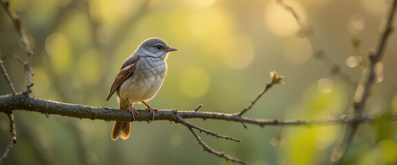 Bird perched on branch forest wildlife photography natural setting close-up view serenity and beauty