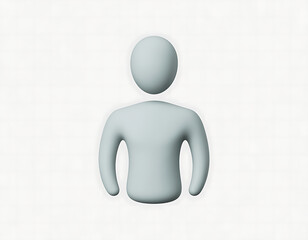 Abstract gray user profile silhouette on background