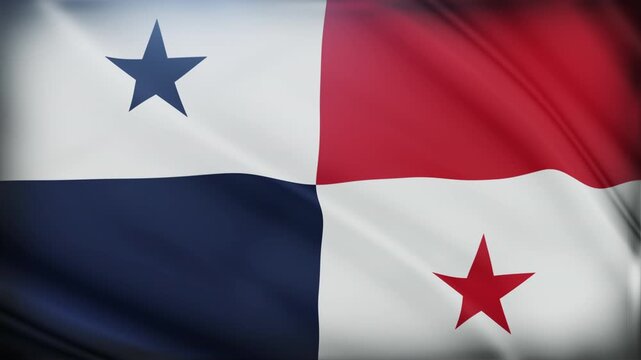 Waving Flag of Panama Patriotic National Symbol