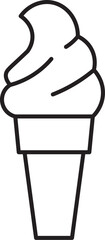 Ice Cream Cone Outline Royalty Free Vector