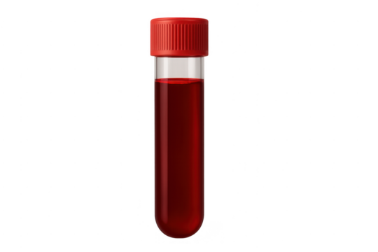 Blood sample in test tube for medical analysis