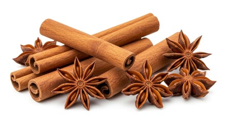 Aromatic Cinnamon Sticks and Star Anise Spice Blend.