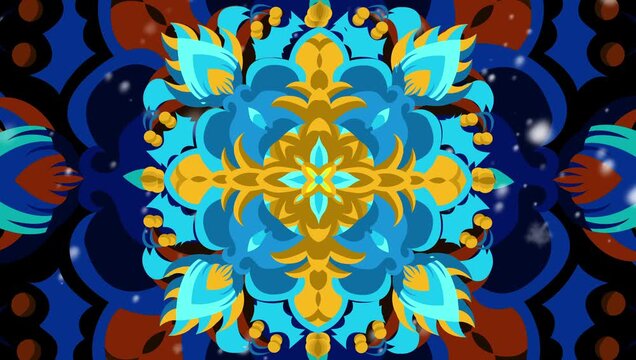Animation background colorful ornamental mandala designs