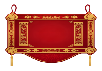 Celebrate Chinese New Year with this festive red and gold banner design, perfect for greetings, invitations, or event promotions with traditional elegance