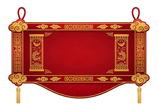 Celebrate Chinese New Year with this festive red and gold banner design, perfect for greetings, invitations, or event promotions with traditional elegance