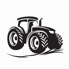 Farm Tractor Machine Vector Design on white background © Imam