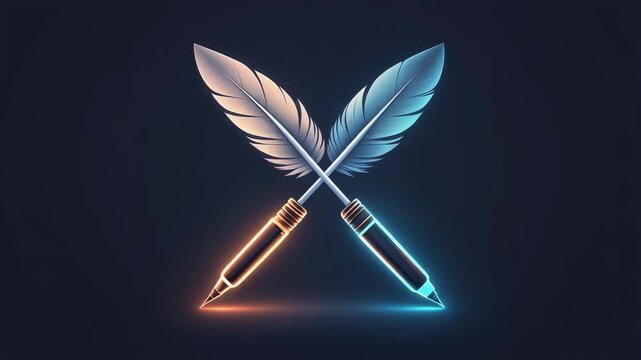 feather pen and inkwell