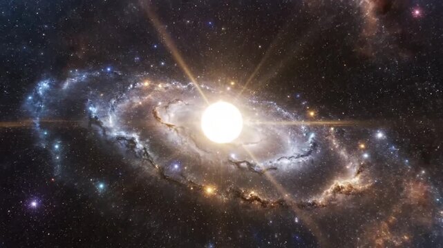 Cosmic birth Star ignites nebulas heart