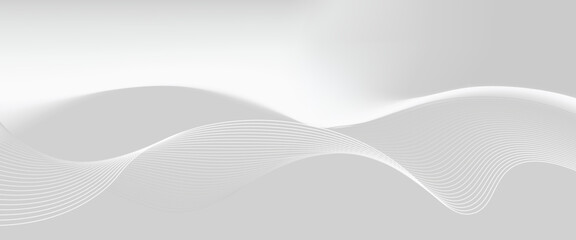 The abstract background is light in tone, giving a simple yet luxurious feel. Curved lines and small waves are drawn in detail at the bottom of the image.