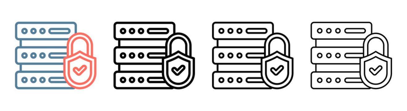 Secure Server Icon Collection Set Different Style