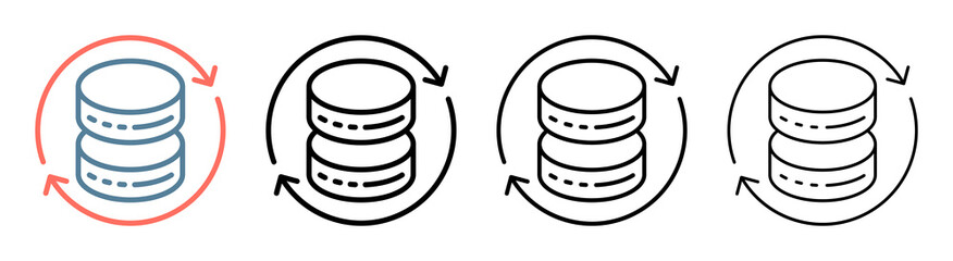 Data Integrity Icon Collection Set Different Style