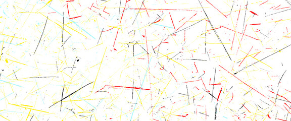 Vector multicolor random lines pattern dirty grainy and scratches background