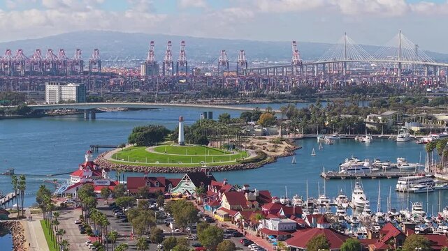 aerial view of Long Beach