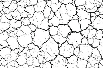 cracked grunge texture vector illustration. Abstract soil cracks for creative design. cracked wall texture grunge background, a black and white. Eps 10