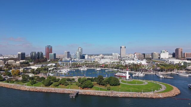 aerial view of Long Beach