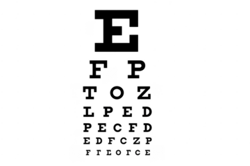 Snellen eye chart testing vision eyesight optometrist