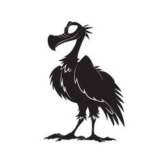 Goofy Vulture and Dodo Cartoon Silhouettes © MdSaimon