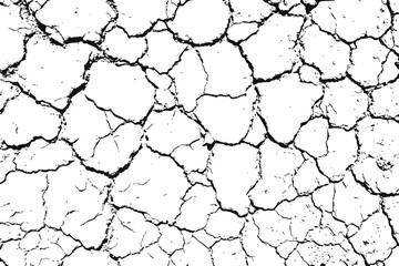 cracked texture white and black for creative design. cracked wall texture grunge background, a black and white vector illustration. Eps 10